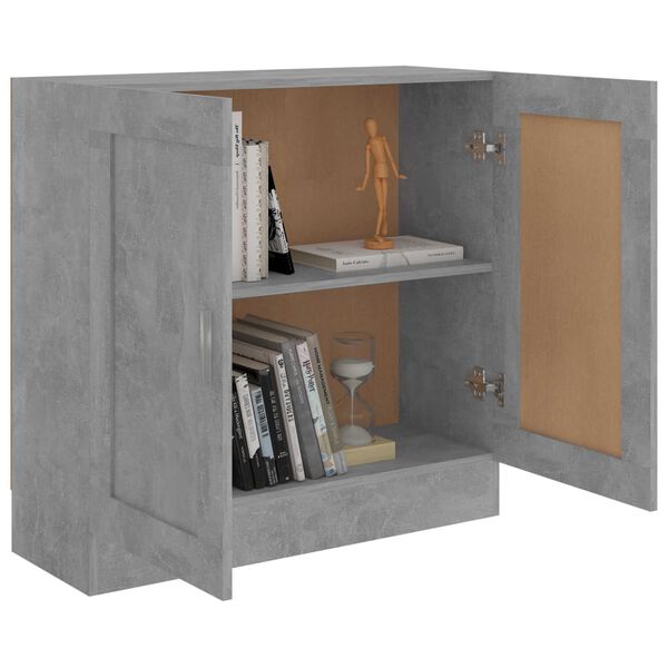 vidaXL Bücherschrank Betongrau 82,5x30,5x80 cm Holzwerkstoff