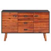 vidaXL Sideboard 110x35x70 cm Massivholz Akazie und MDF
