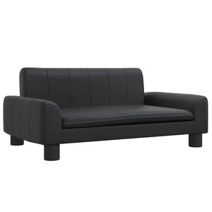 vidaXL Kindersofa Schwarz 70x45x30 cm Kunstleder