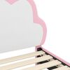 vidaXL Kinderbettgestell mit Kopfteil mit Kopfteil Rosa 80 x 200 cm PU