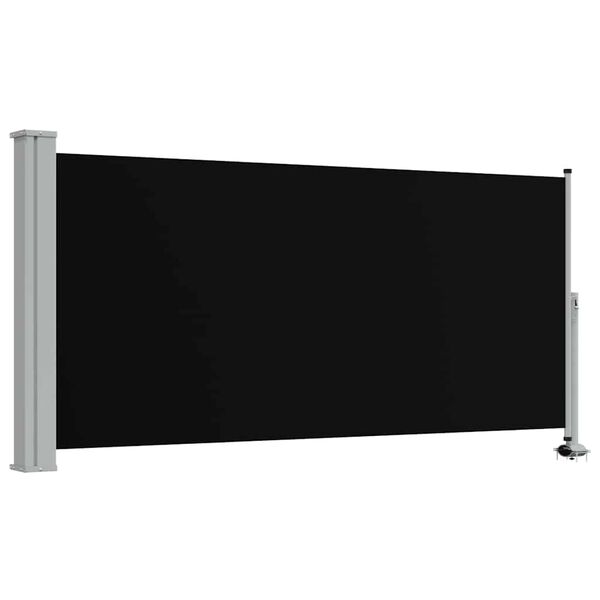 vidaXL Ausziehbare Seitenmarkise 120x300 cm Schwarz