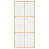 vidaXL Schiebet&uuml;r Golden 90x205 cm ESG-Klarglas und Aluminium