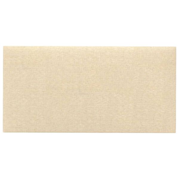 vidaXL Wandpaneele 12 Stk. Creme 30x15 cm Stoff 0,54 m²