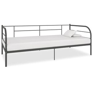 vidaXL Tagesbett-Rahmen Grau Metall 90&times;200 cm