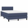 vidaXL Boxspringbett mit Matratze & LED Blau 120x190 cm Stoff