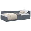 vidaXL Eckbettgestell Dunkelgrau 90 x 200 cm Samt