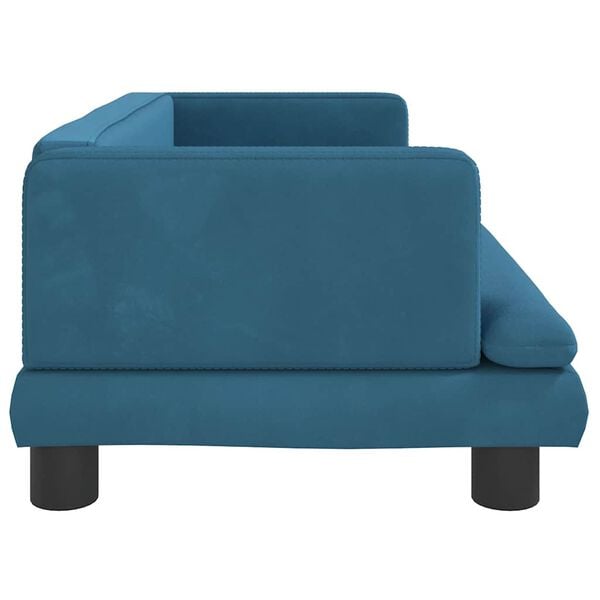 vidaXL Kindersofa Blau 80x45x30 cm Samt