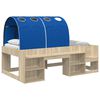 vidaXL Bettgestell mit Tunnel mit Regal 3 stk. Sonoma Eiche und Blau