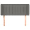 vidaXL Kopfteil mit Ohren Dunkelgrau 93x16x78/88 cm Stoff