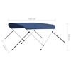 vidaXL 2-Bow Bimini Top Marineblau 180x150x110 cm