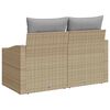 vidaXL Garten-Sofa mit Kissen 123 x 62 x 69 cm Poly-Rattan