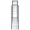 vidaXL Gabionen mit Hochbogen 6 Stk. 300x50x160/180cm Verzinktes Eisen