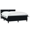 vidaXL Boxspringbett mit Matratze Schwarz 160x220 cm Samt