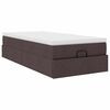 vidaXL Ottoman-Bett mit Matratze Dunkelbraun 80x200 cm Stoff