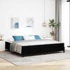 vidaXL Boxspringbett mit Matratze Schwarz 200 x 200 cm Stoff