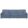 vidaXL Modulares Sofa mit Kissen Blau