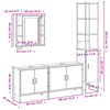 vidaXL 4-tlg. Badm&ouml;bel-Set R&auml;uchereiche Holzwerkstoff