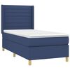 vidaXL Boxspringbett mit Matratze & LED Blau 90x190 cm Stoff