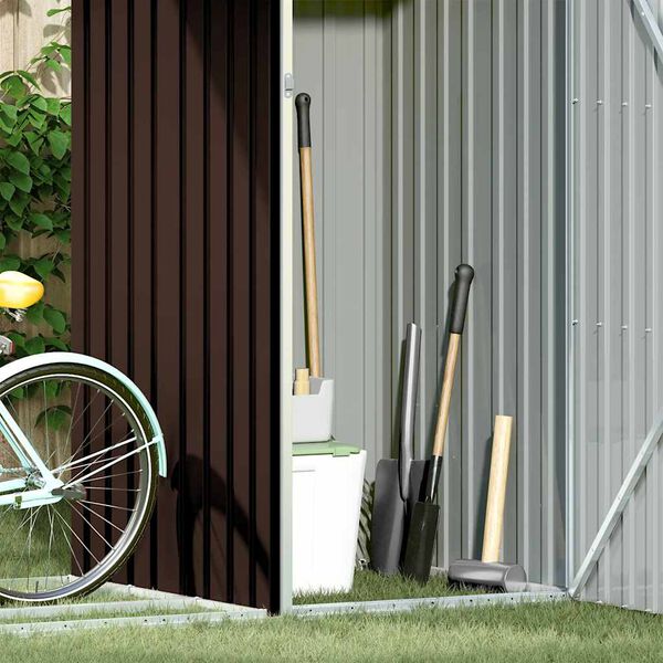 vidaXL Garten Brennholzlager Braun 245x98x159 cm Verzinkter Stahl