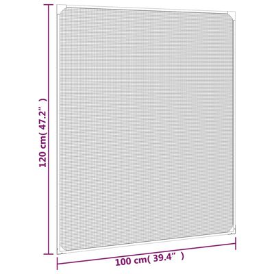 vidaXL Magnet-Insektenschutz für Fenster Weiß 130x150 cm