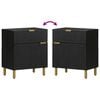 vidaXL Nachttisch Schwarz 50x33x60 cm Holzwerkstoff