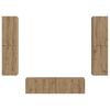 vidaXL TV-Schrankset 6 pcs Artisan-Eiche Holzwerkstoff