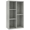 vidaXL B&uuml;cherregal/Sideboard Betongrau 50x25x80 cm Holzwerkstoff