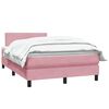 vidaXL Boxspringbett mit Matratze Rosa 120x220 cm Samt