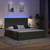 vidaXL Bett mit Stauraum und LED Dunkelgrau 160 x 200 cm Polyester