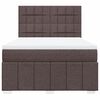 vidaXL Boxspringbett mit Matratze Dunkelbraun 140x190 cm Stoff