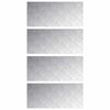vidaXL Treppe Tritt 4 stk. 90 x 40 cm Silber Aluminium Rechtwinklig