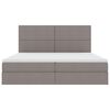 vidaXL Bett mit Stauraum und LED mit LED Taupe 200 x 200 cm Polyester