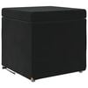 vidaXL Hocker Schwarz 41 x 41 x 40 cm Samt und Engineering Holz