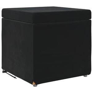 vidaXL Hocker Schwarz 41 x 41 x 40 cm Samt und Engineering Holz