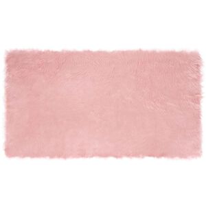vidaXL Teppich aus Kunstschaffell TAFALLA Rosa 60 x 110 cm Polyester