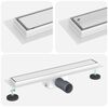 vidaXL 2 in 1 Duschabfluss Silber 60 cm Edelstahl 304