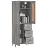 vidaXL Highboard Grau Sonoma 69,5x34x180 cm Holzwerkstoff