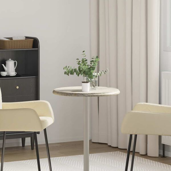 vidaXL Tischplatte Grau &Oslash;50x2,5 cm Marmor