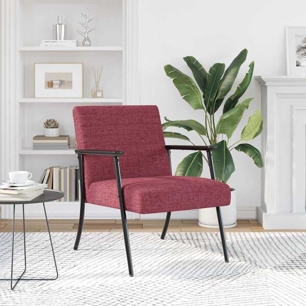 vidaXL Sessel Weinrot 59 x 75 x 78 cm Stoff