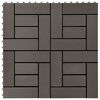 vidaXL Terrassenfliese 11 pcs Dunkelbraun 30 x 30 cm WPC