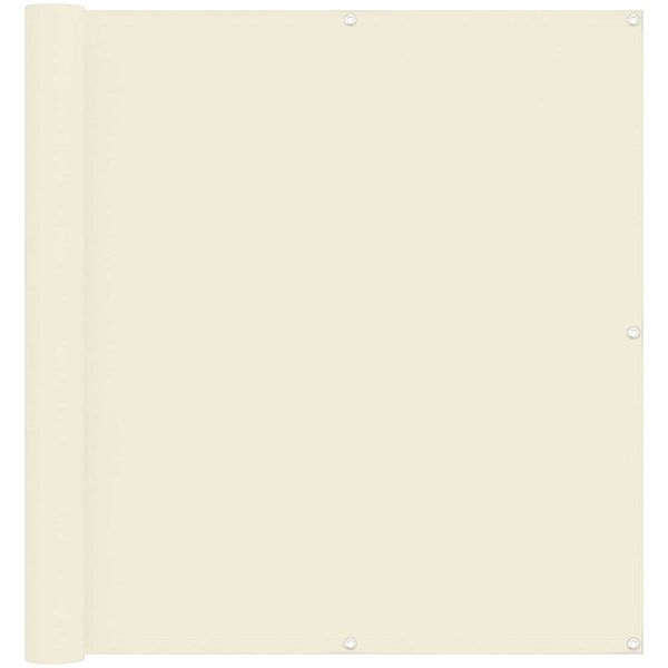 vidaXL Balkonsichtschutz Creme 110 x 700 cm Oxford-Stoff