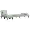 vidaXL Schlafsofa in L-Form Hellgrau 255x140x70 cm Samt