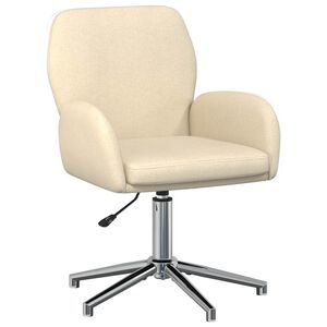 vidaXL Drehstuhl 54 x 58 x 90 cm Creme Stoff