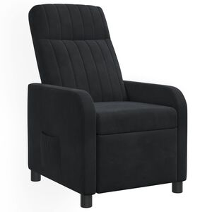 vidaXL Liegesessel Schwarz Samt (V)