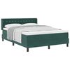 vidaXL Boxspringbett mit Kopfteil Dunkelgr&uuml;n 190 x 140 cm Samt