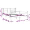 vidaXL Massivholzbett mit Kopfteil 160x200 cm