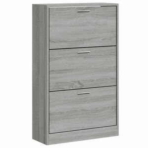 vidaXL Schuhschrank Grau Sonoma 63x24x103 cm Holzwerkstoff