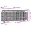 vidaXL Outdoor-Hundezwinger mit Dach Stahl 11,06 m&sup2;