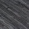vidaXL Handgewebter Chindi-Teppich Leder 120x170 cm Grau