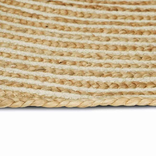 vidaXL Teppich Nat&uuml;rlich und Schwarz 100 x 152 cm Jute